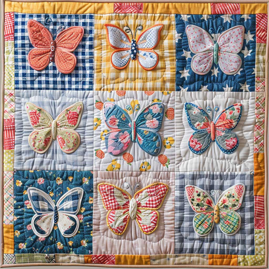 Fabric Butterflies XR2806013CL Quilt