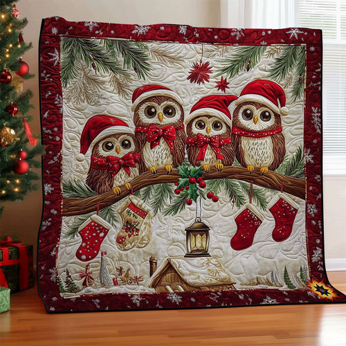 Christmas Of Owl Family WY0512018CL Quilt