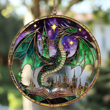 Dragon WJ3010045CL Stained Glass Suncatcher