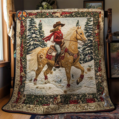 Winter Ride Horse Cowgirl WN2911033CL Quilt