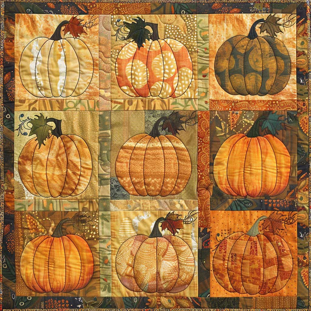 Fall Pumpkins XR0509004CL Quilt