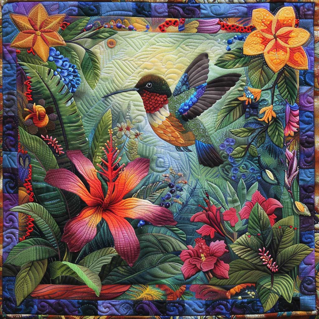 Fantasy Hummingbird XR2407043CL Quilt