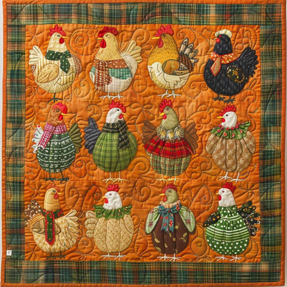 Farmyard Chickens XR0409021CL Quilt