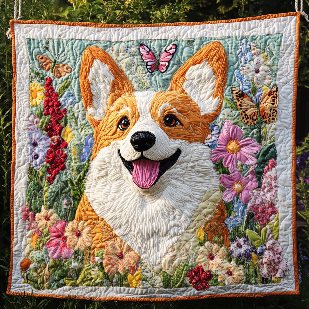 Corgi Butterfly WT1403124CL Quilt