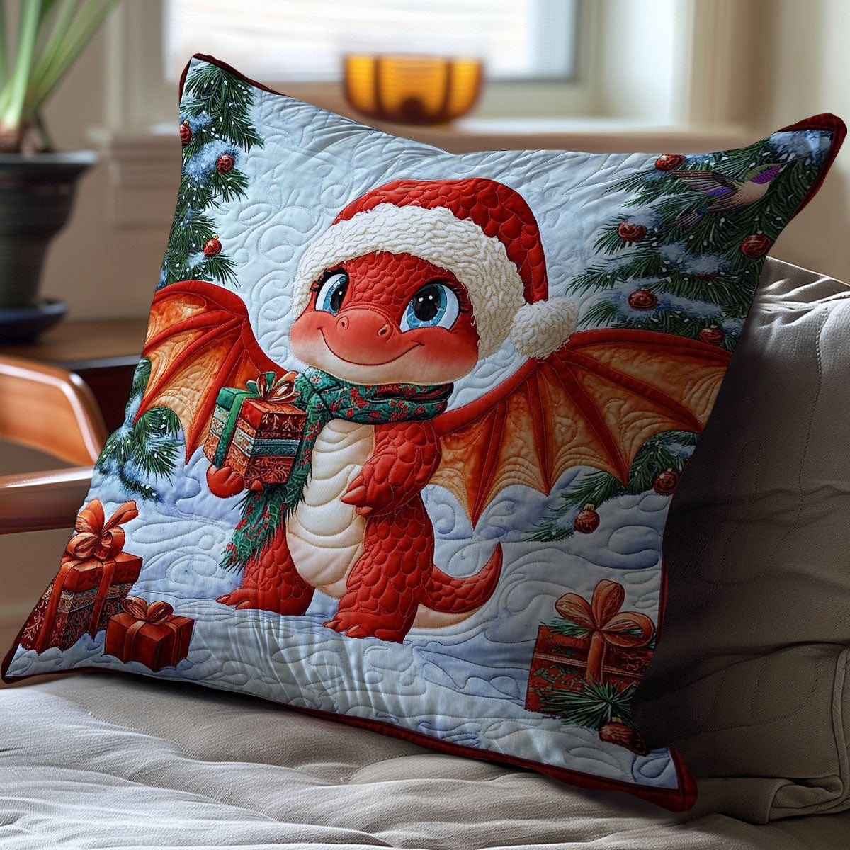 Santa Dragon WY0412121CL Quilt Pillow Case