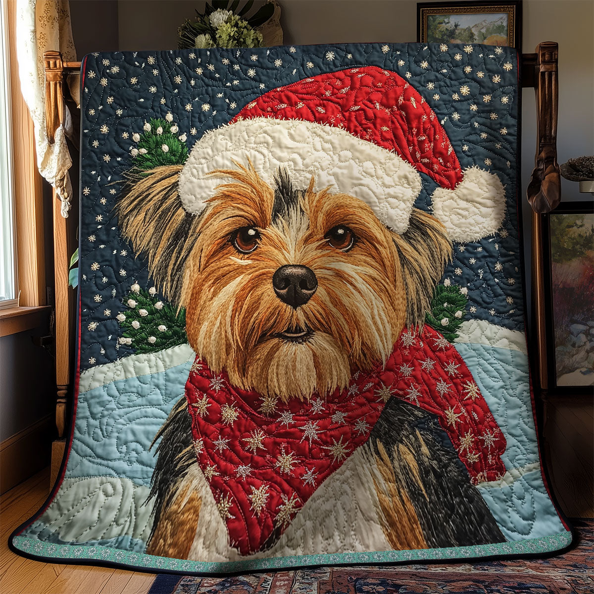 Yorkshire Terrier Christmas WX2511049CL Quilt