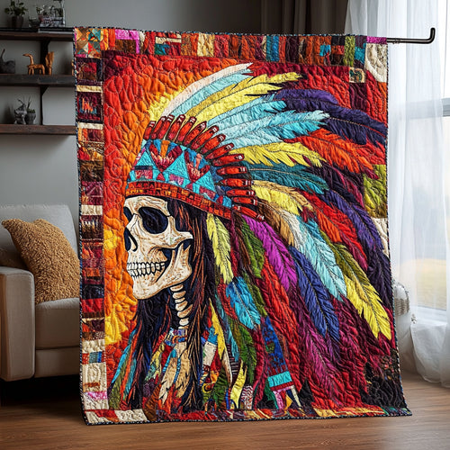 Native American Skull WU2210025CL Quilt