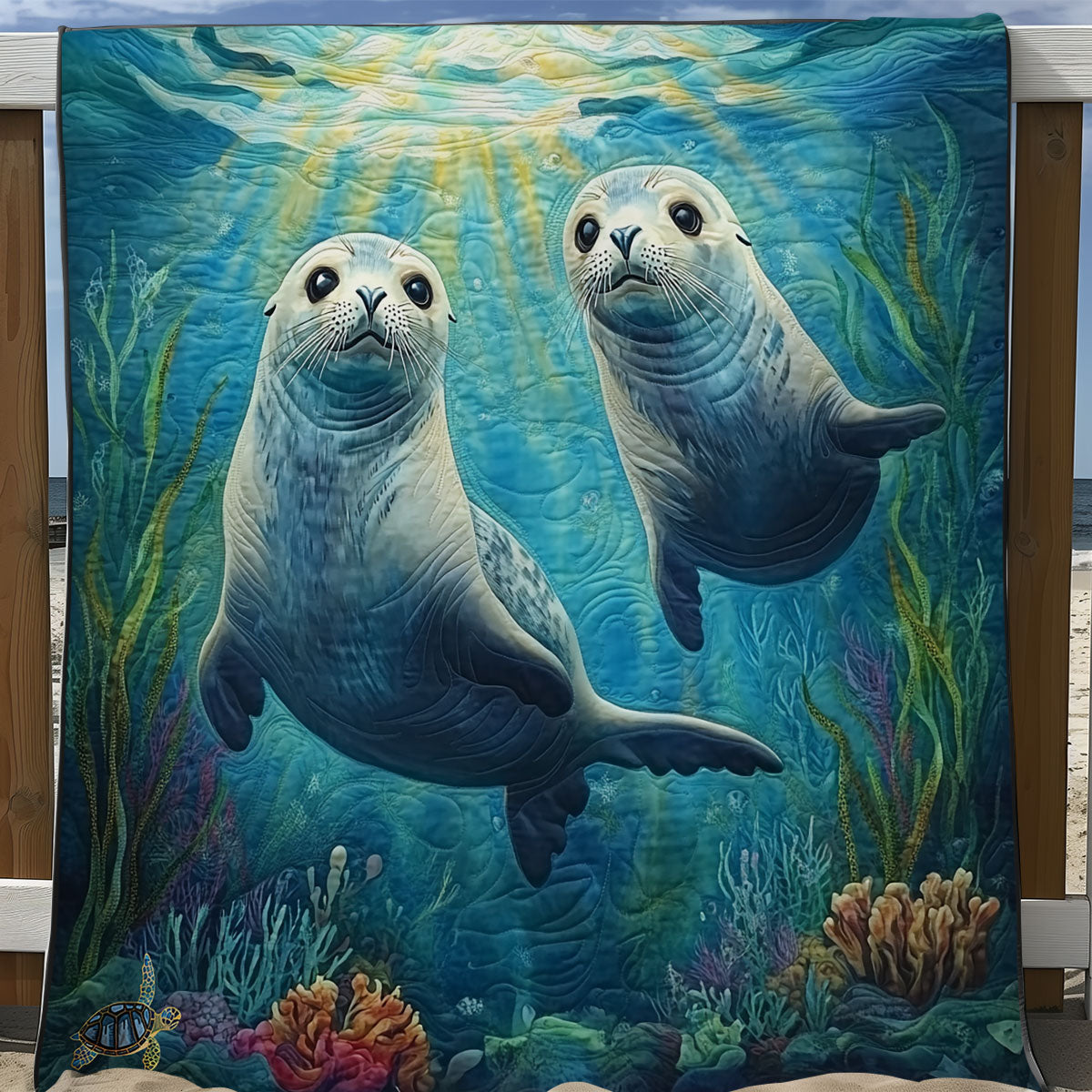 Couple Manatee WY2911045CL Quilt