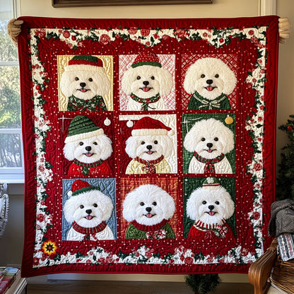 Bichon Frise Christmsd WX0811003CL Quilt