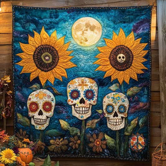 Sunflower Skull WN2810053CL Quilt
