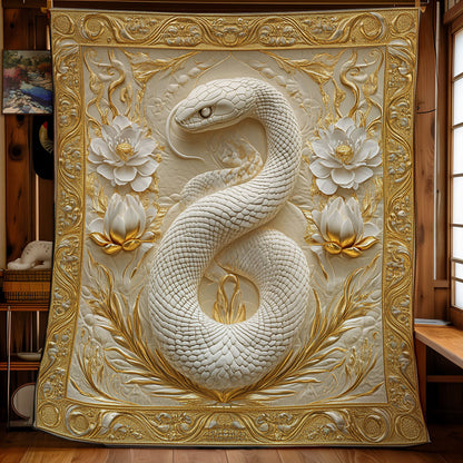White Flower And Snake WY2201092CL Quilt
