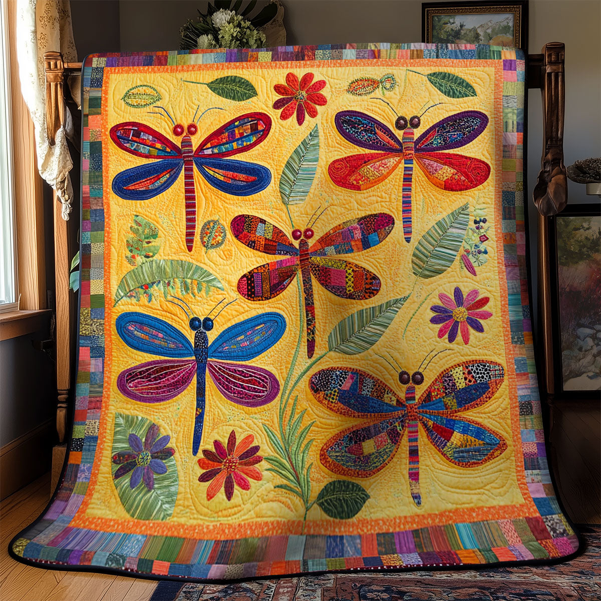 Vibrant Dragonfly WY2702125CL Quilt