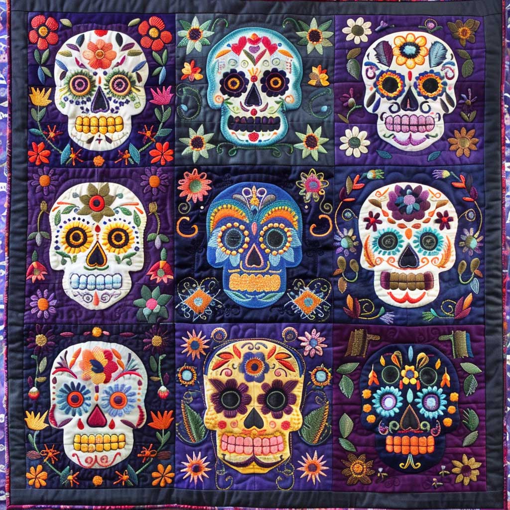 Calavera Sugar Skulls WJ2009004CL Quilt