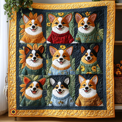 Corgi Happy WX0911011CL Quilt