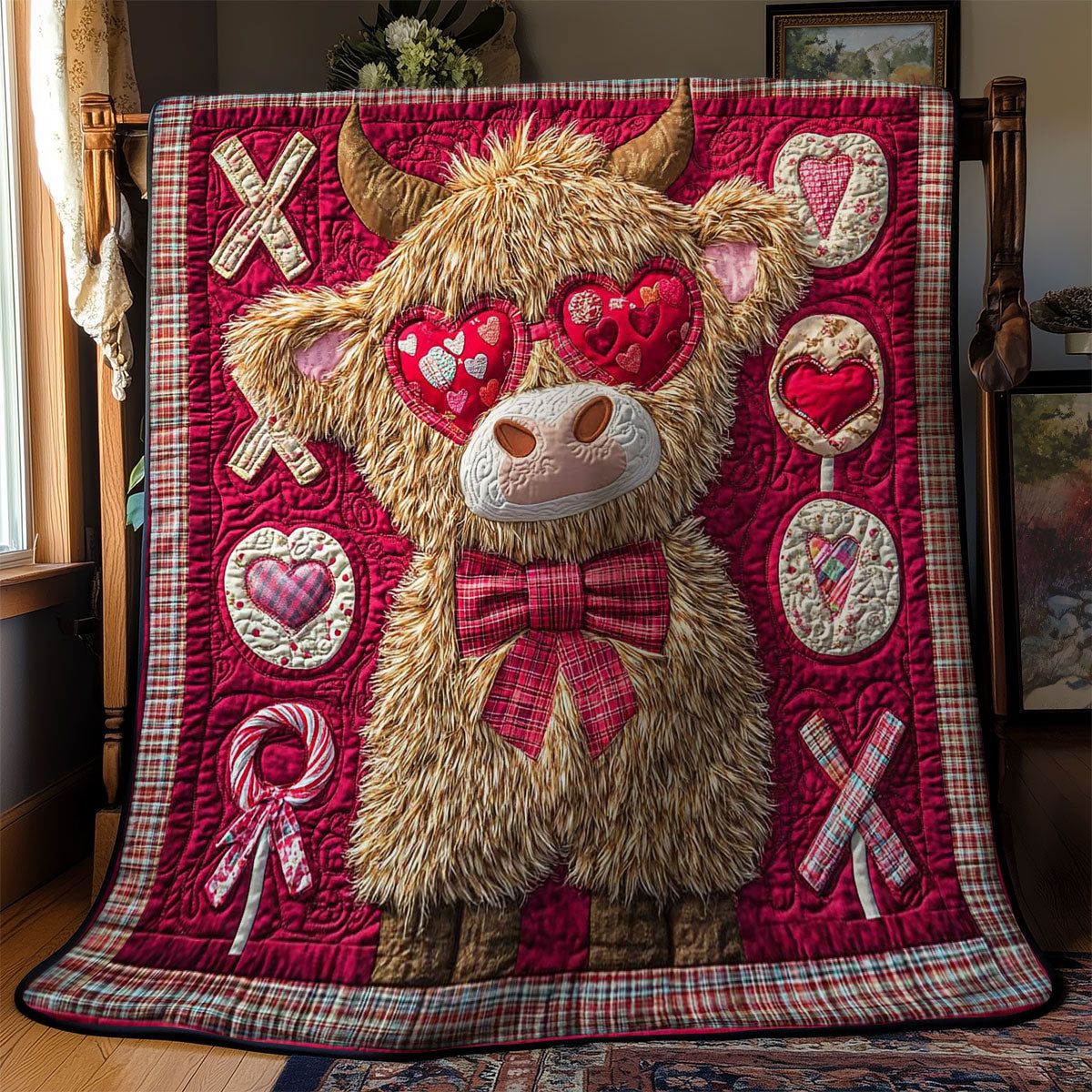 Heart Eyes Highland Cow WN2612011CL Quilt