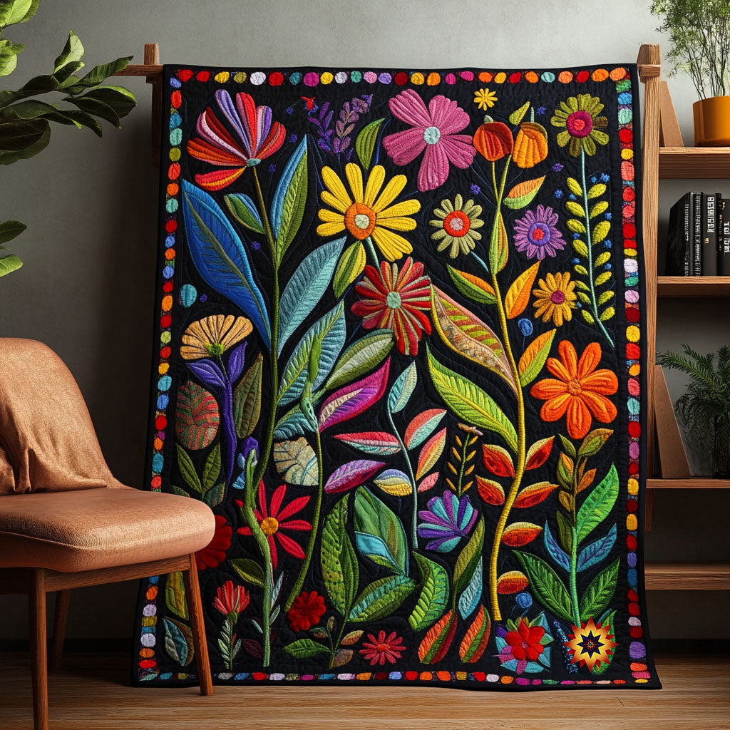 Colorful Leaves And Flower WX0811010CL Quilt