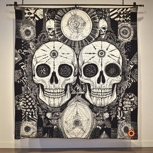 Abstract Skull WU0611002CL Quilt