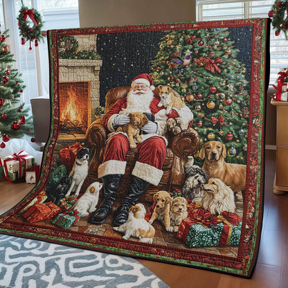 Santa Claus With Pet WY2111034CL Quilt