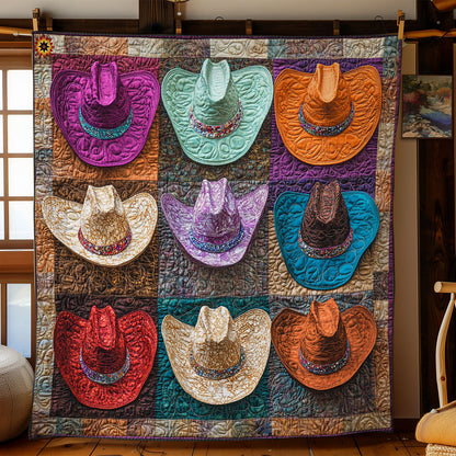 Colorful Cowboy Hat WY0811001CL Quilt