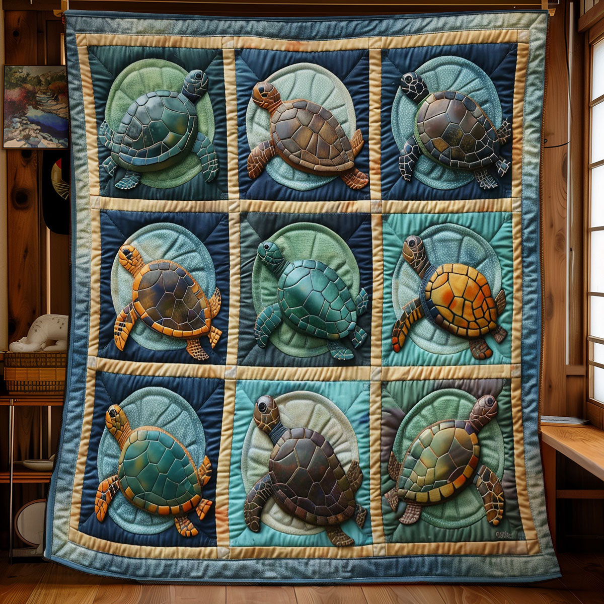 Turtle Collection WY0202080CL Quilt