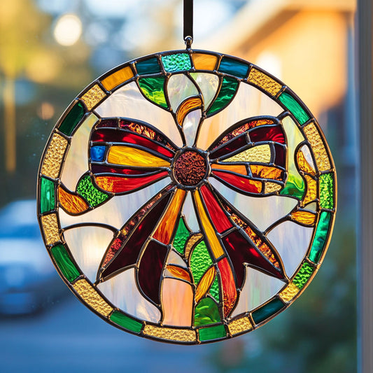 Tie Bow WJ2110043CL Stained Glass Suncatcher