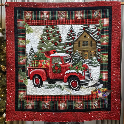 Cozy Red Truck Winter WN1410040CL Quilt