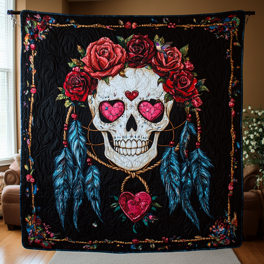 Heart Skull WY2110004CL Quilt