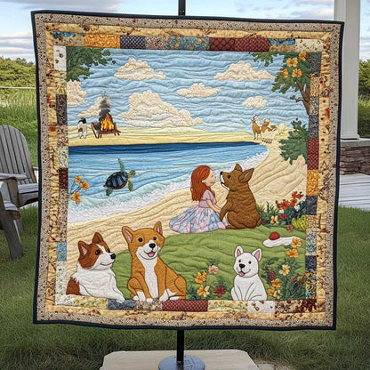 Seaside Dog Fun WN1010078CL Quilt