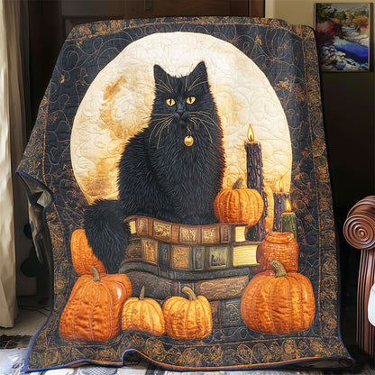 Mystic Pumpkin Cat CW2207026CL Quilt