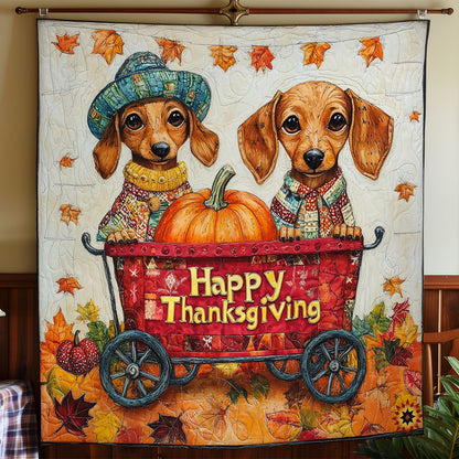 Dachshund Thanksgiving WY1911098CL Quilt