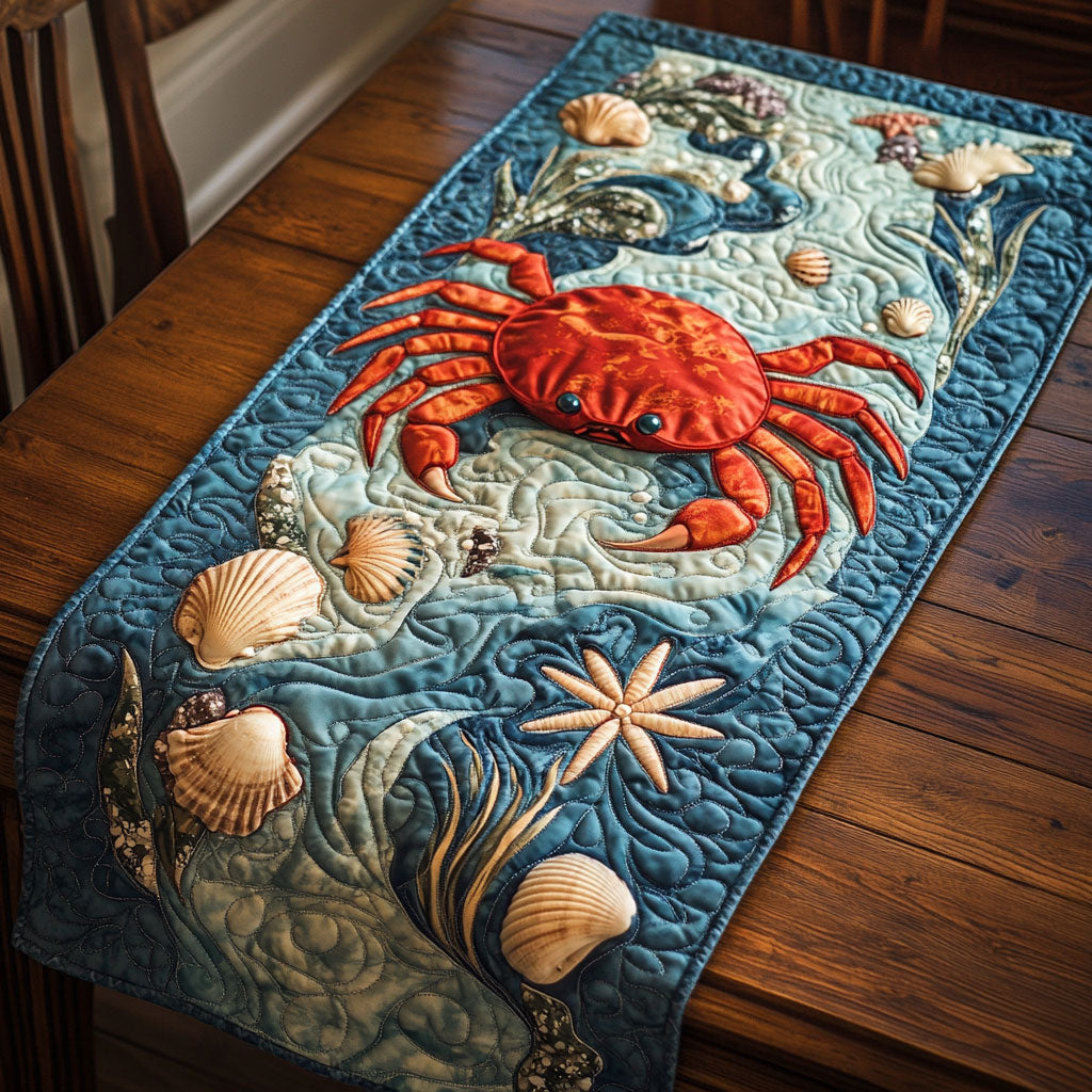Sea Crab WY2802076CL Quilted Table Runner