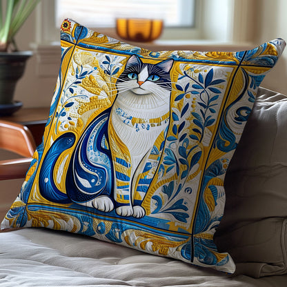 Abstract Cat WY1211052CL Quilt Pillow Case