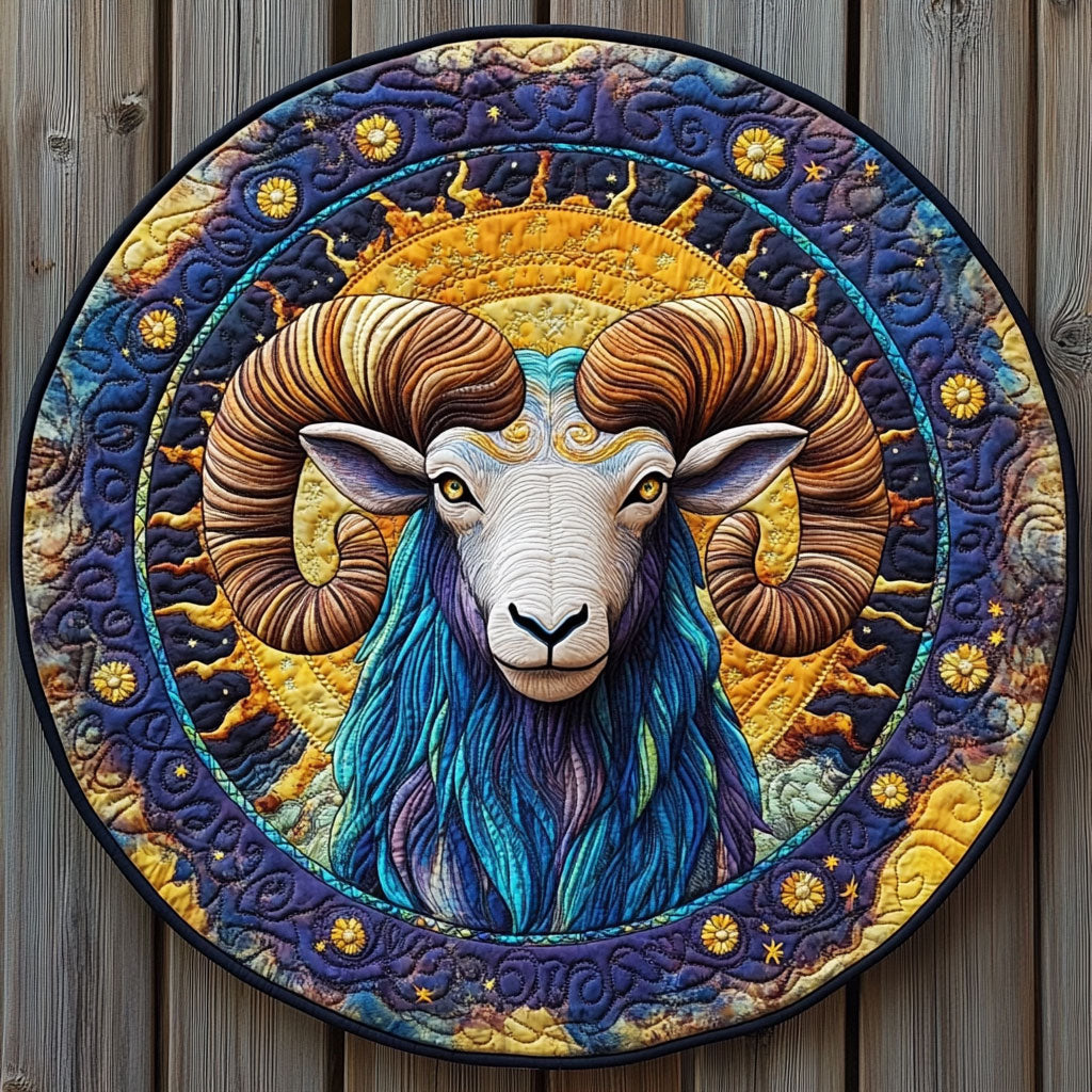 Cosmic Goat CP170494CL Quilted Round Mat
