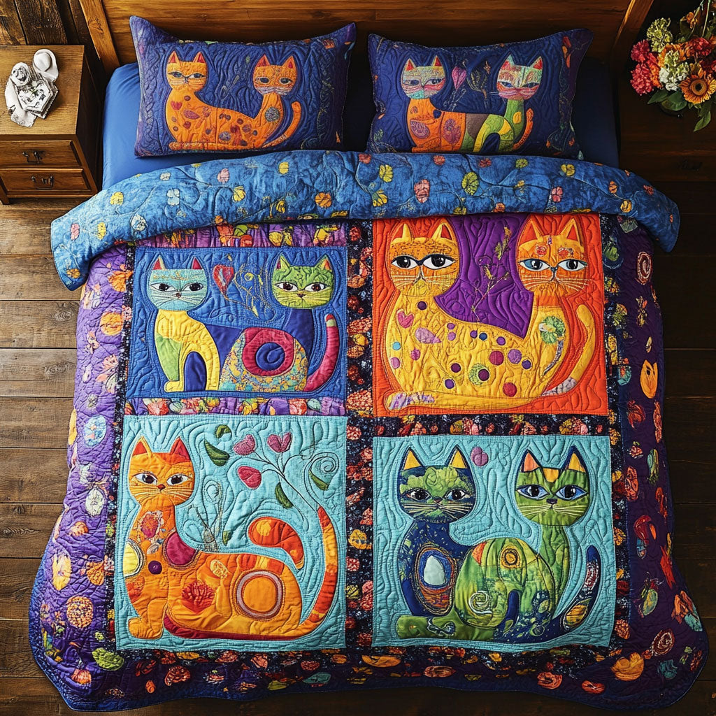 Portrait Couple Cat WY2901097CL Duvet Cover Set