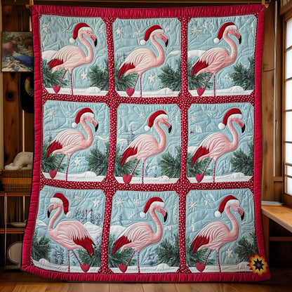 Santa Flamingo WY0512024CL Quilt