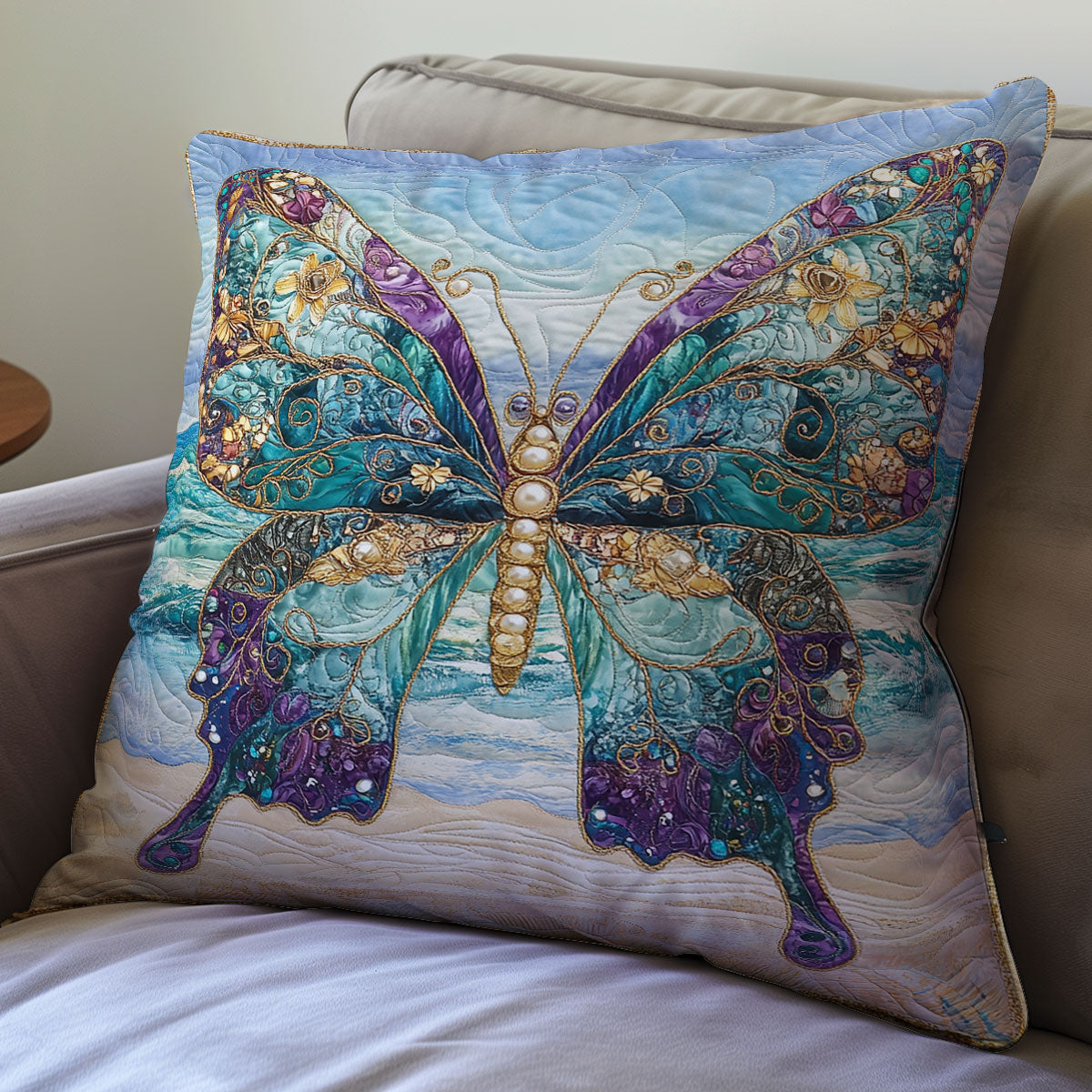 Butterfly In Beach WX1712078CL Quilt Pillow Case