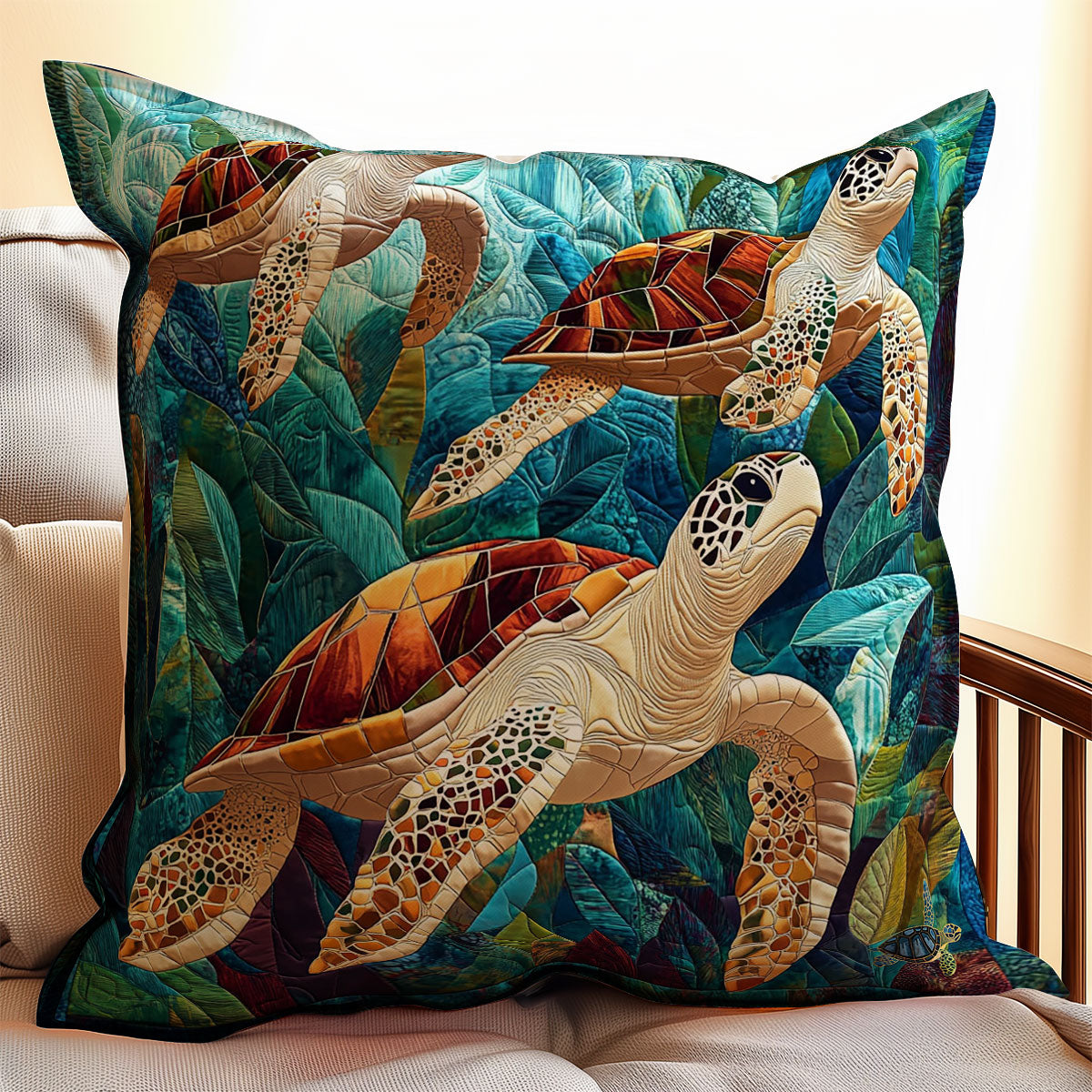 Turtle WY0412105CL Quilt Pillow Case