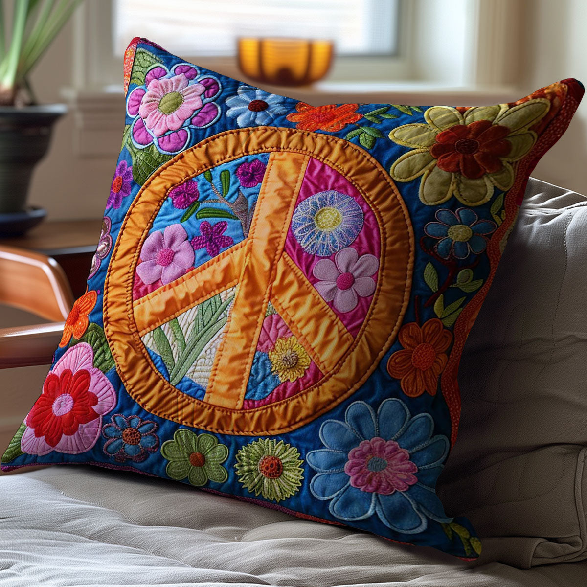 Trippy Hippie Sign WJ1909045CL Quilt Pillow Case