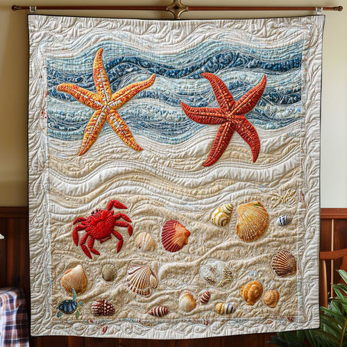 Aqua Starfish WP2112002CL Quilt