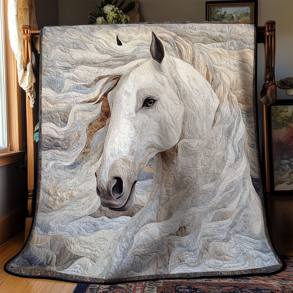 Abstract White Horse WY1202072CL Quilt