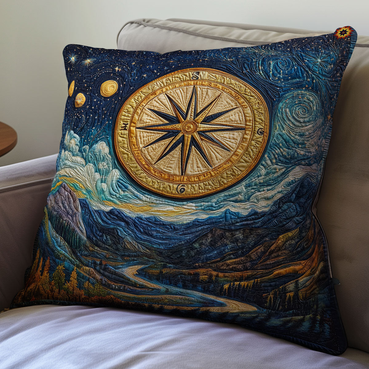 Moutain View Compass WY0212086CL Quilt Pillow Case