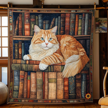 Bookshelves Cat WY1811048CL Quilt