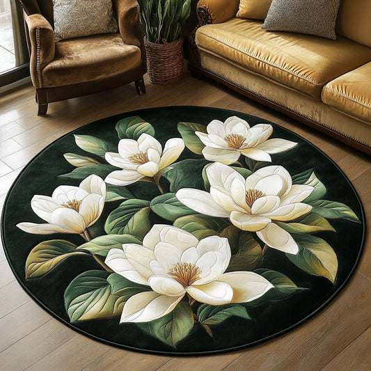 Blissful Magnolia WP1403027CL Quilted Round Mat