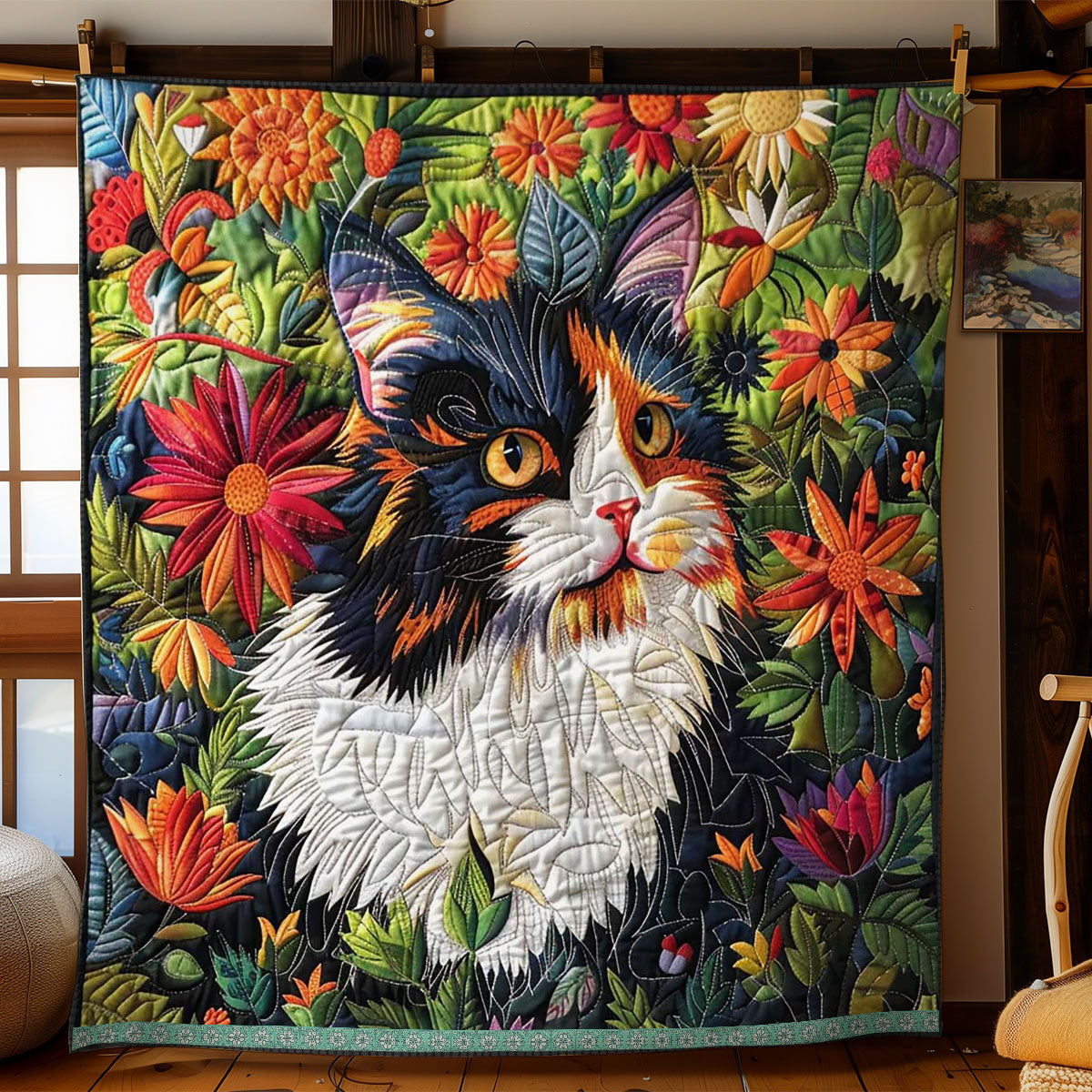 Flower Cat WJ2309009CL Quilt