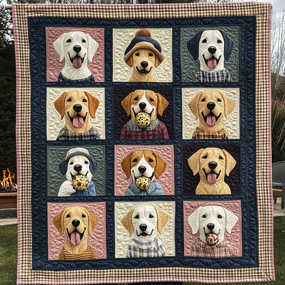Playful Labrador Retriever WN2009057CL Quilt