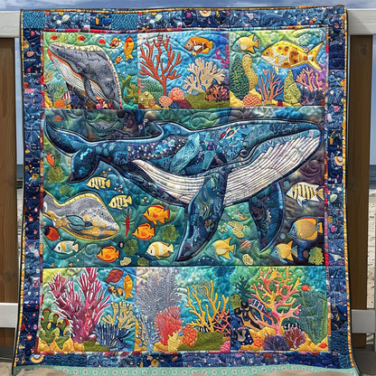 Sealife Whale Patchwork WP0509042CL Quilt