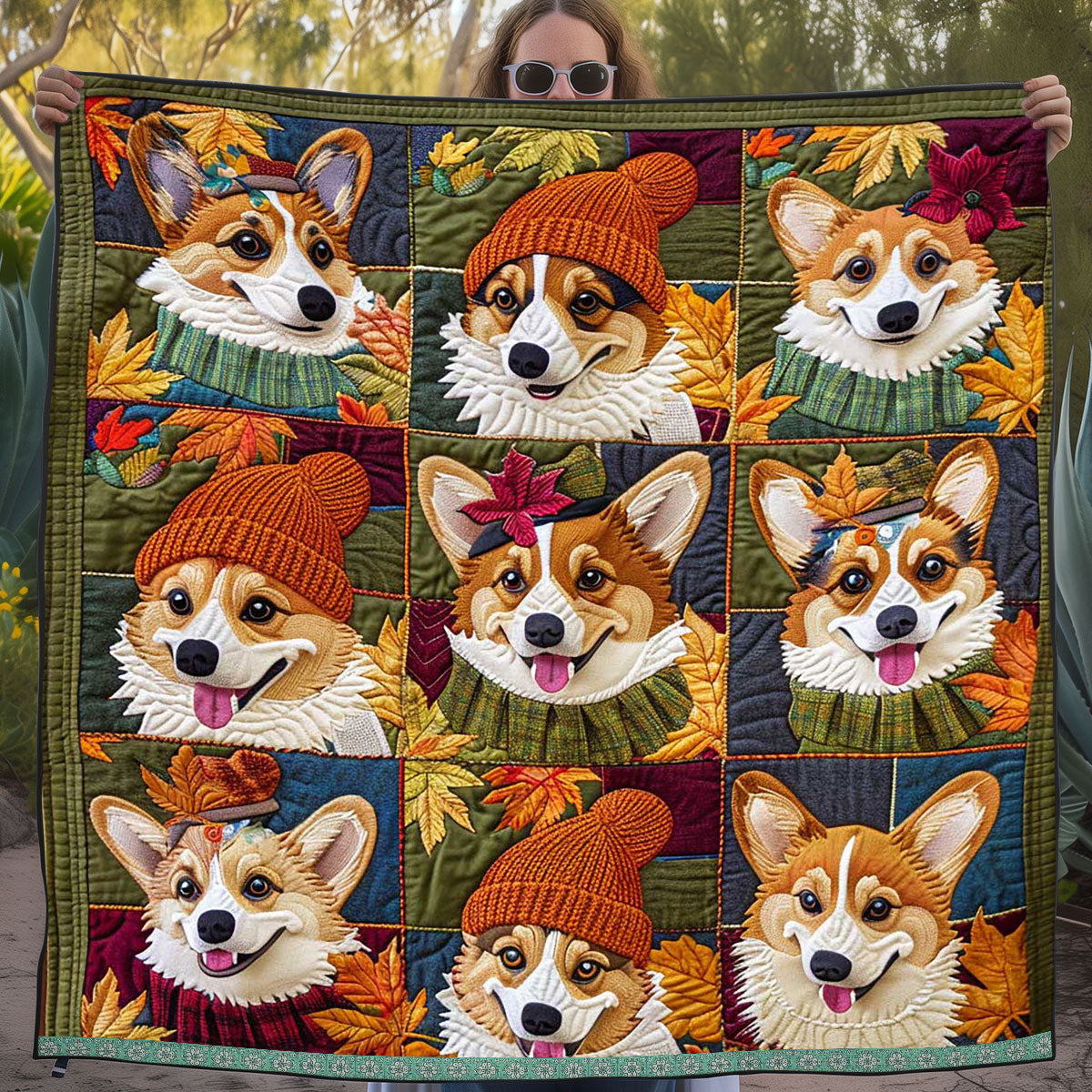 Cute Corgi WJ1109001CL Quilt