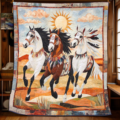Native American Horses XB1303001CL Quilt
