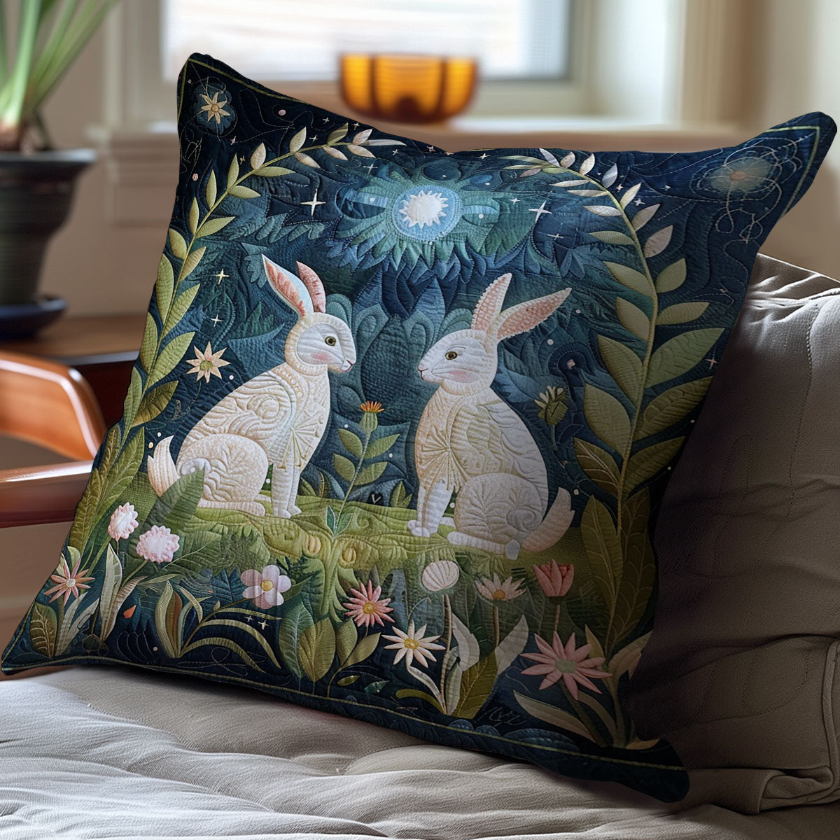 Rabbit WJ0111029CL Quilt Pillow Case