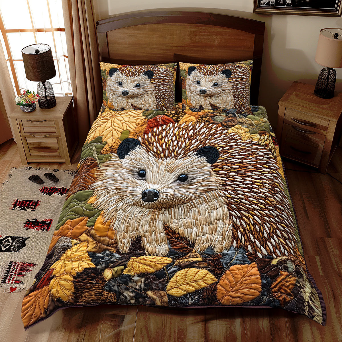 Hedgehog Autumn WX1812070CL Duvet Cover Set